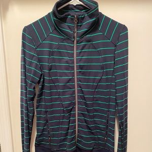 LULULEMON ATHLETICA striped full zip up jacket